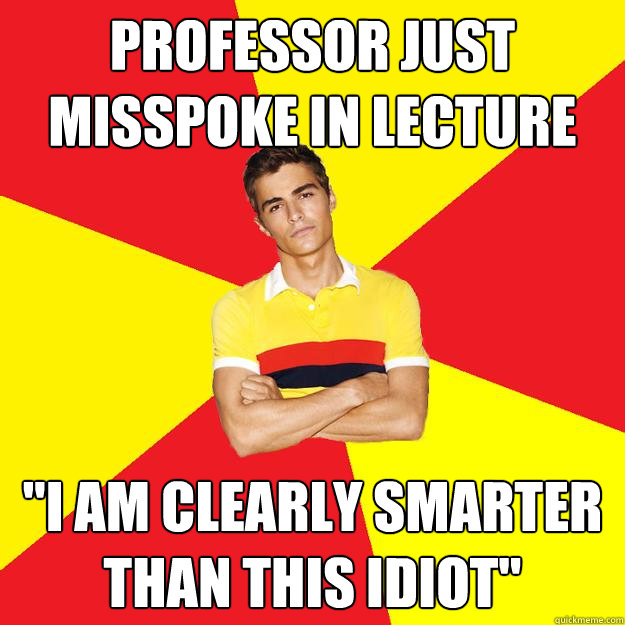 Professor Just misspoke in lecture 