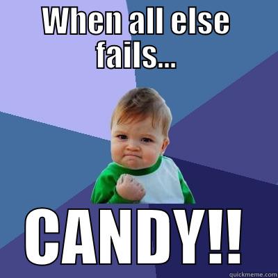 WHEN ALL ELSE FAILS... CANDY!! Success Kid