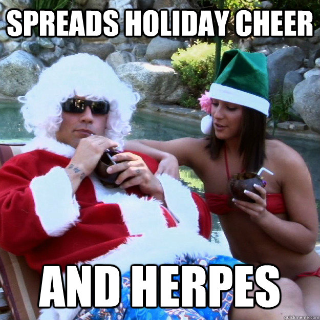 spreads holiday cheer and herpes - spreads holiday cheer and herpes  Porno Santa