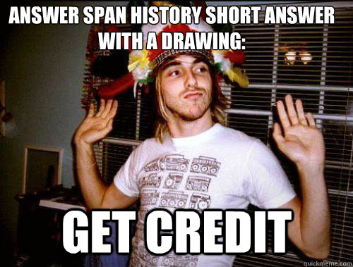 get credit Answer span history short answer with a drawing:  