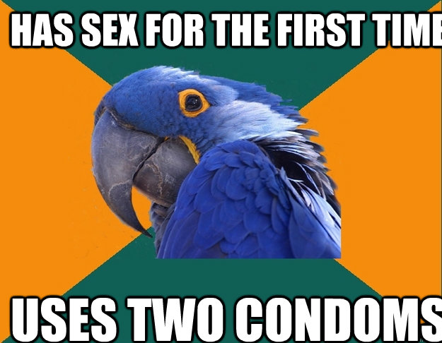 Has Sex For The First Time Uses Two Condoms  Paranoid Parrot