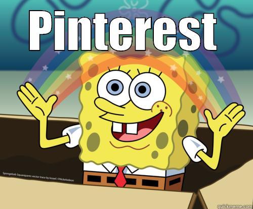 Spongebob discovers pinterest - PINTEREST  Spongebob rainbow