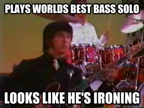 PLAYS WORLDS BEST BASS SOLO LOOKS LIKE HE'S IRONING   