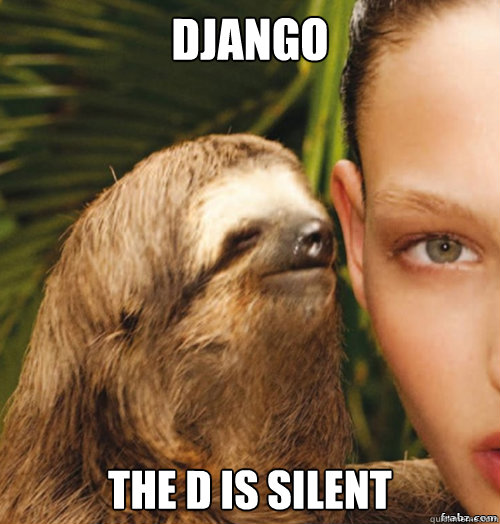 Django The D is silent  rape sloth