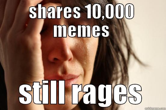 SHARES 10,000 MEMES STILL RAGES First World Problems