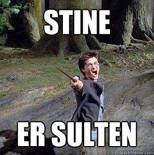 STINE ER SULTEN  Pissed off Harry
