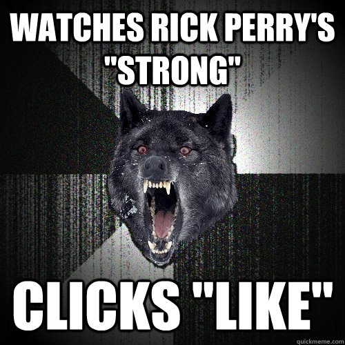 Watches Rick Perry's 