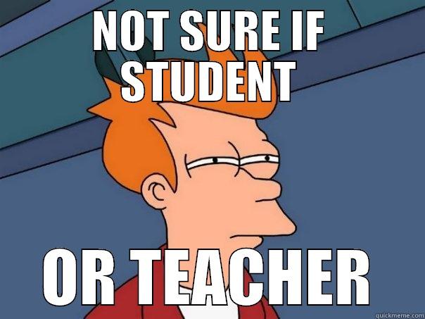 NOT SURE IF STUDENT OR TEACHER Futurama Fry