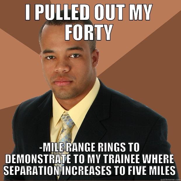 i pulled out my forty - I PULLED OUT MY FORTY -MILE RANGE RINGS TO DEMONSTRATE TO MY TRAINEE WHERE SEPARATION INCREASES TO FIVE MILES Successful Black Man