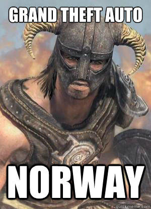 Grand Theft Auto Norway  Scumbag low lvl Dovahkiin