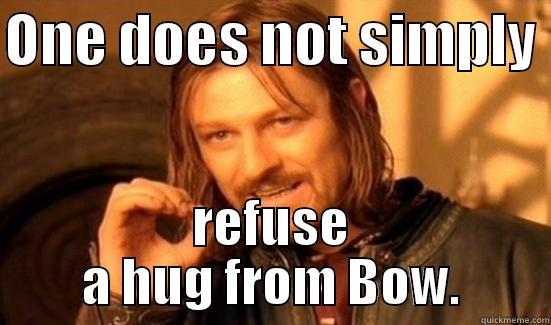 ONE DOES NOT SIMPLY  REFUSE A HUG FROM BOW. Boromir