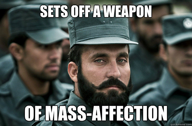 sets off a weapon of mass-affection - sets off a weapon of mass-affection  Incredibly Photogenic Afghan