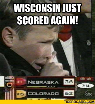 Wisconsin just scored again!                                          