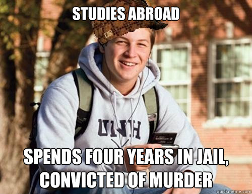 Studies abroad spends four years in jail, convicted of murder  College Freshman