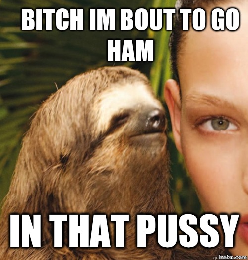 Bitch im bout to go ham In that pussy  rape sloth
