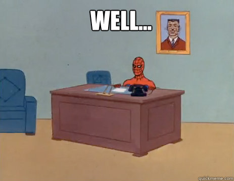 well...   masturbating spiderman