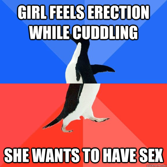 Girl feels erection while cuddling She wants to have sex  Socially Awkward Awesome Penguin