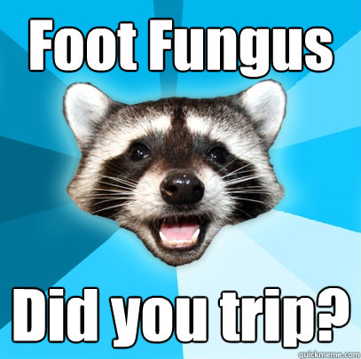 Foot Fungus Did you trip?  Lame Pun Coon