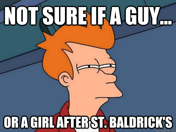 Not sure if a guy... Or a girl after St. Baldrick's  Futurama Fry