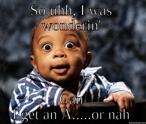 SO UHH, I WAS WONDERIN' CAN I GET AN A.....OR NAH Misc