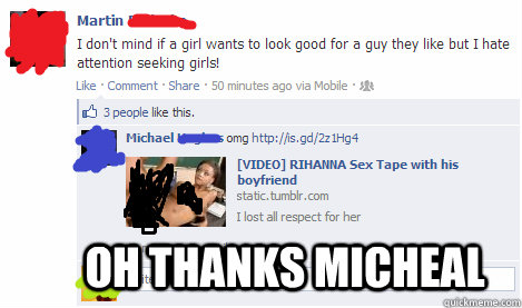 oh thanks micheal  Rihanna