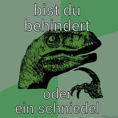 BIST DU BEHINDERT ODER EIN SCHNIEDEL Philosoraptor