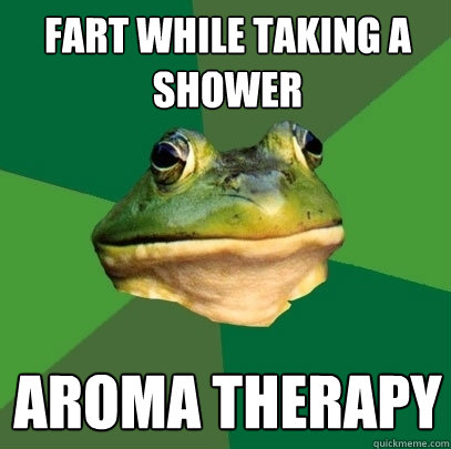 Fart while taking a shower Aroma Therapy - Fart while taking a shower Aroma Therapy  Foul Bachelor Frog