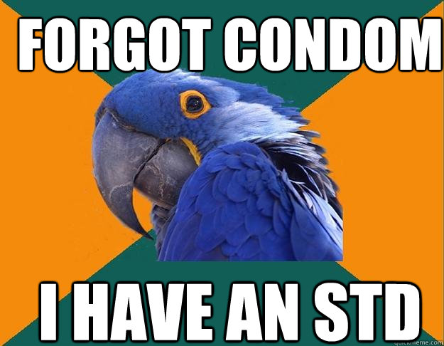 forgot condom i have an std  Paranoid Parrot