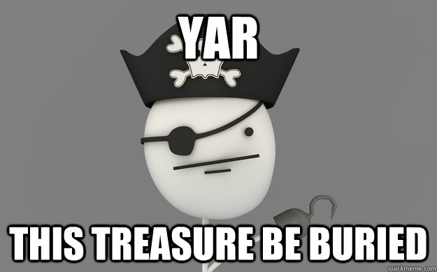 yar this treasure be buried  Pirate
