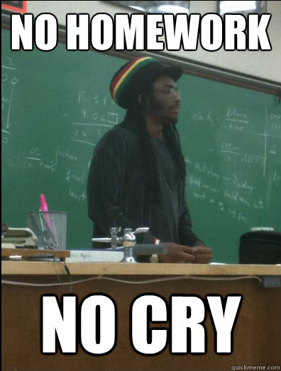 No Homework No Cry  Rasta Science Teacher