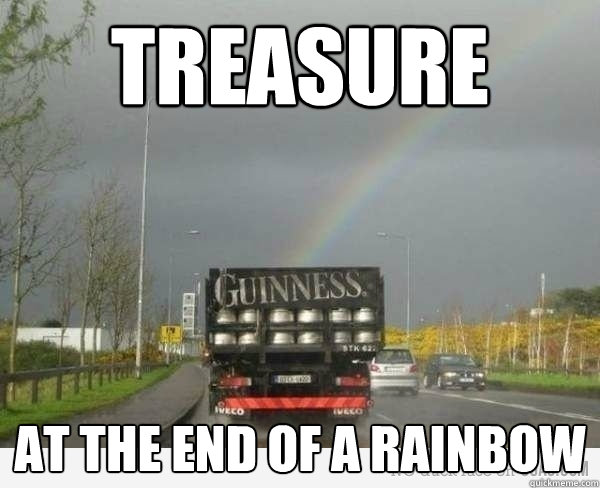 treasure at the end of a rainbow  guinness