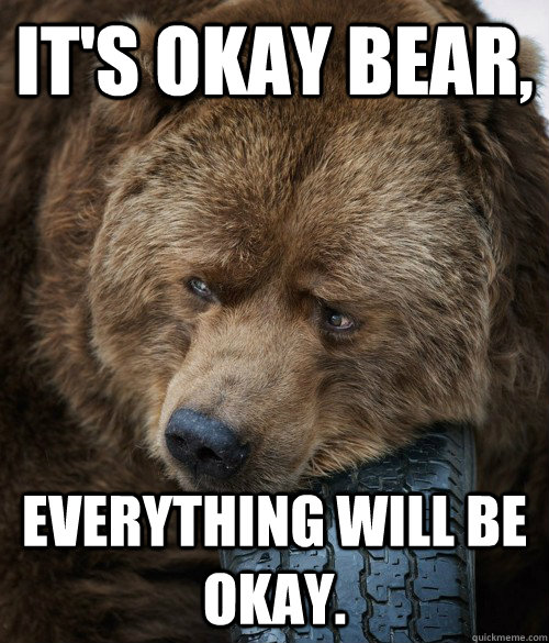 It's okay bear, Everything will be okay.  