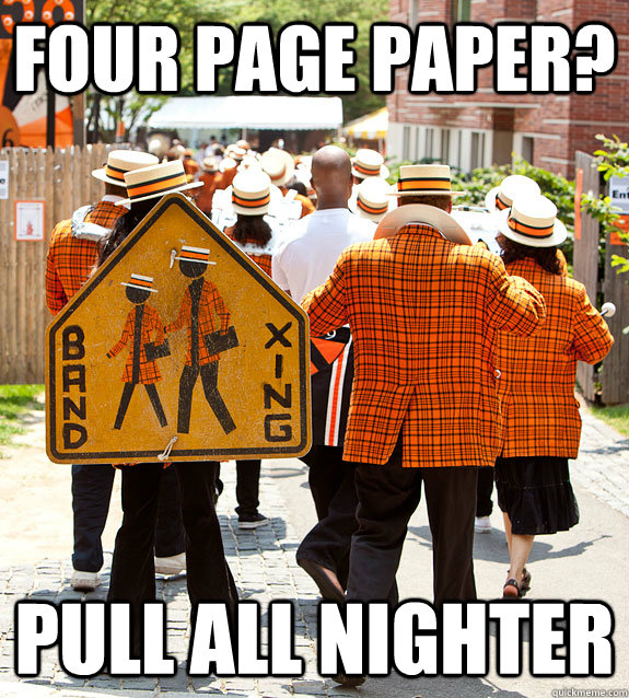Four Page Paper? Pull All Nighter  Princeton Problems