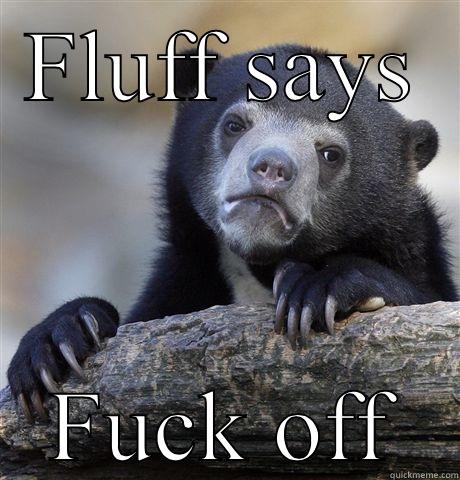 FLUFF SAYS FUCK OFF Confession Bear