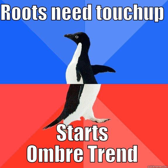 ROOTS NEED TOUCHUP  STARTS OMBRE TREND Socially Awkward Awesome Penguin