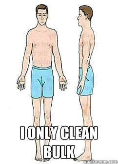  I only clean bulk  Ectomorph