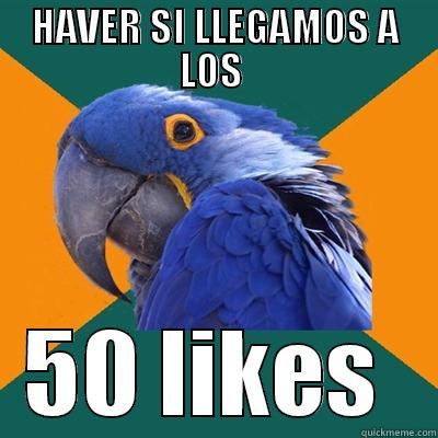 HAVER SI LLEGAMOS A LOS  50 LIKES  Paranoid Parrot
