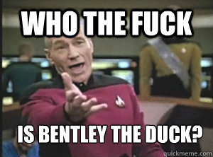 who the fuck is bentley the duck?  Annoyed Picard