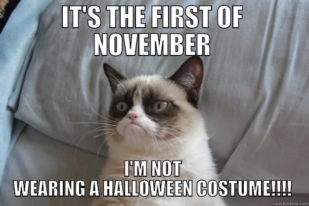 NOVEMBER 1ST - IT'S THE FIRST OF NOVEMBER I'M NOT WEARING A HALLOWEEN COSTUME!!!! Grumpy Cat