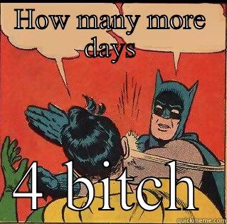 HOW MANY MORE DAYS 4 BITCH Slappin Batman