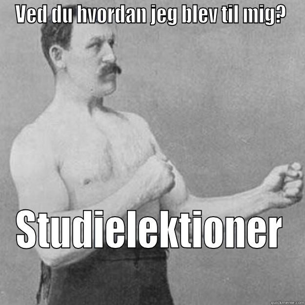 VED DU HVORDAN JEG BLEV TIL MIG? STUDIELEKTIONER overly manly man