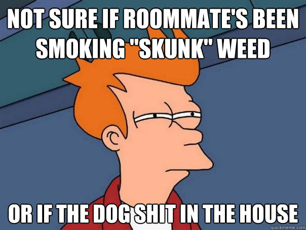 Not sure if roommate's been smoking 