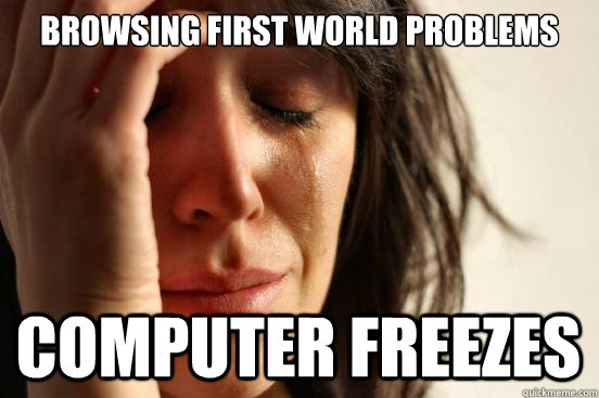 browsing first world problems computer freezes  First World Problems