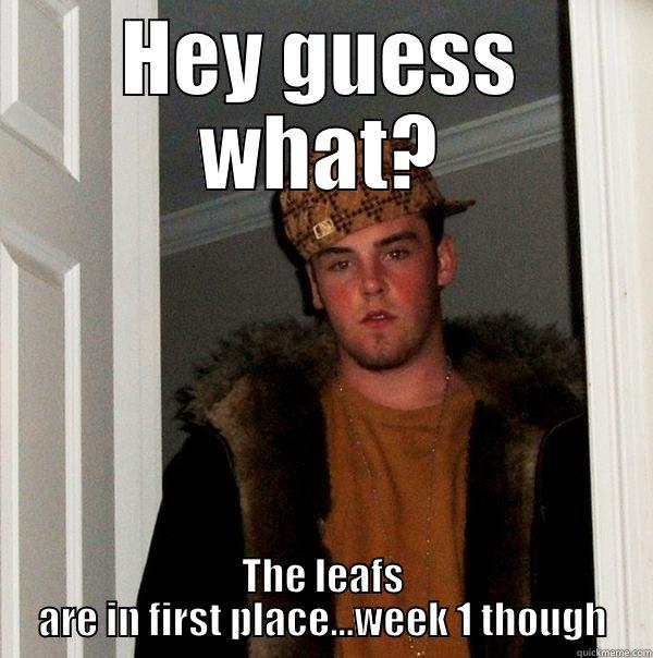 the leafs won 2 games - HEY GUESS WHAT? THE LEAFS ARE IN FIRST PLACE...WEEK 1 THOUGH Scumbag Steve