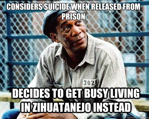 Considers Suicide When Released From Prison Decides to Get Busy living in Zihuatanejo instead  Good guy prison gangster