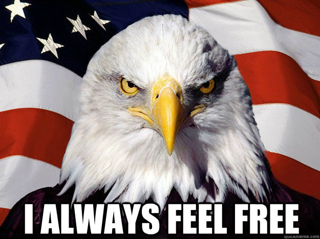  I ALways feel free  Patriotic Eagle