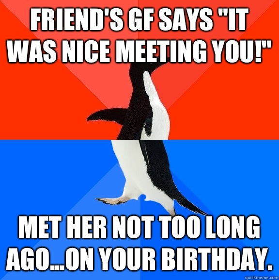 Friend's GF says 