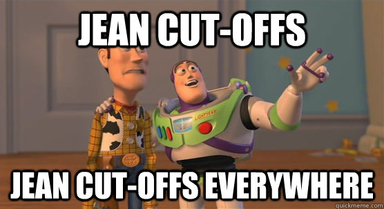 jean cut-offs jean cut-offs everywhere  Toy Story Everywhere