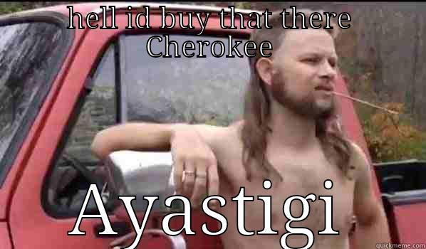HELL ID BUY THAT THERE CHEROKEE AYASTIGI Almost Politically Correct Redneck