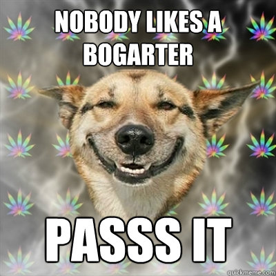 Nobody likes a Bogarter PASSS IT  Stoner Dog